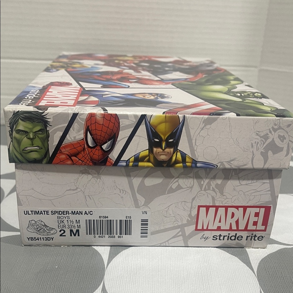 Stride rite Marvel shoes. Spider man model
